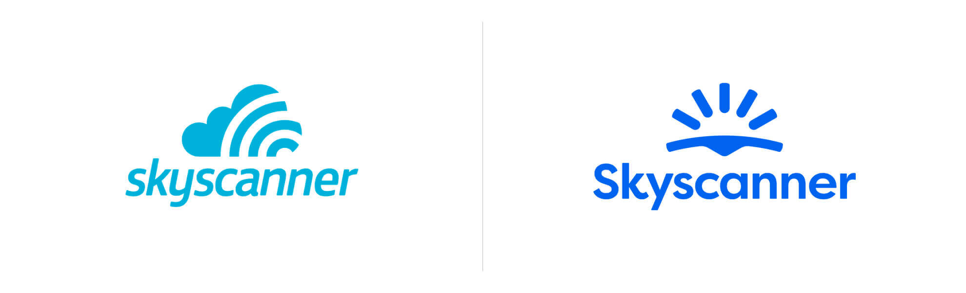Skyscanner stare i nowe logo