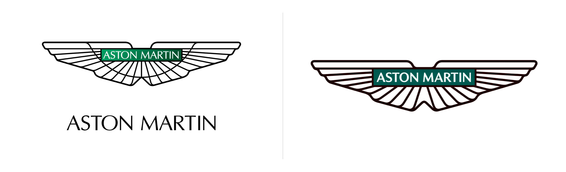 stare i nowe logo Aston Martin