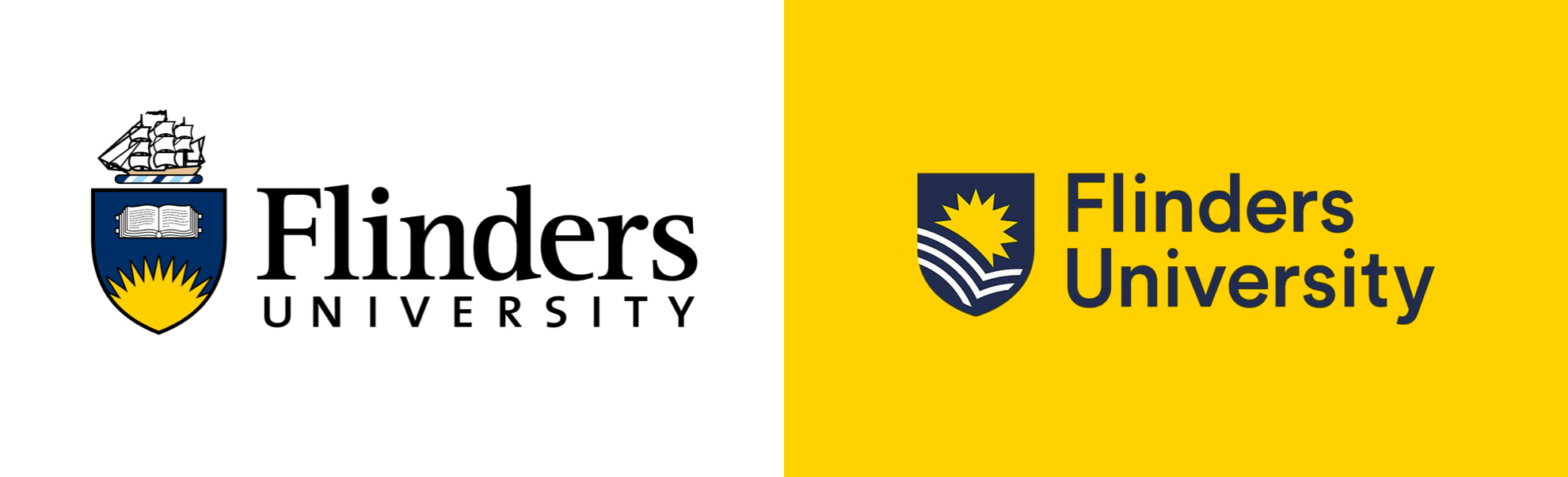 stare i nowe logo Flinders University