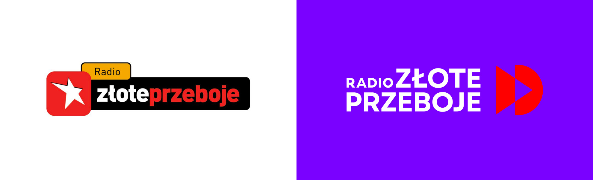 Stare i nowe logo Radio Złote Przeboje