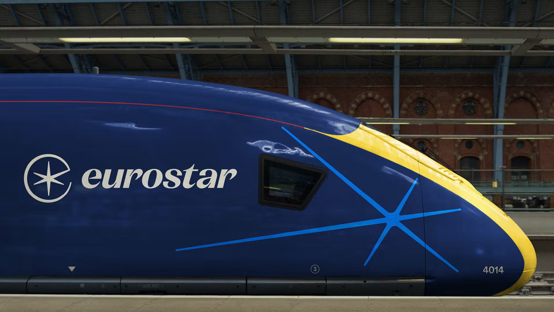 Logo Eurostar na pociągu