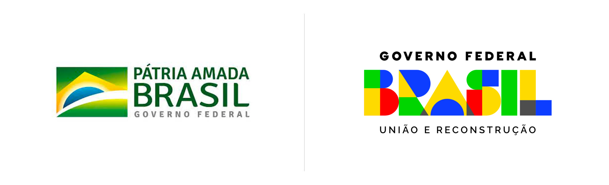 Rząd federalny Brazylii stare i nowe logo