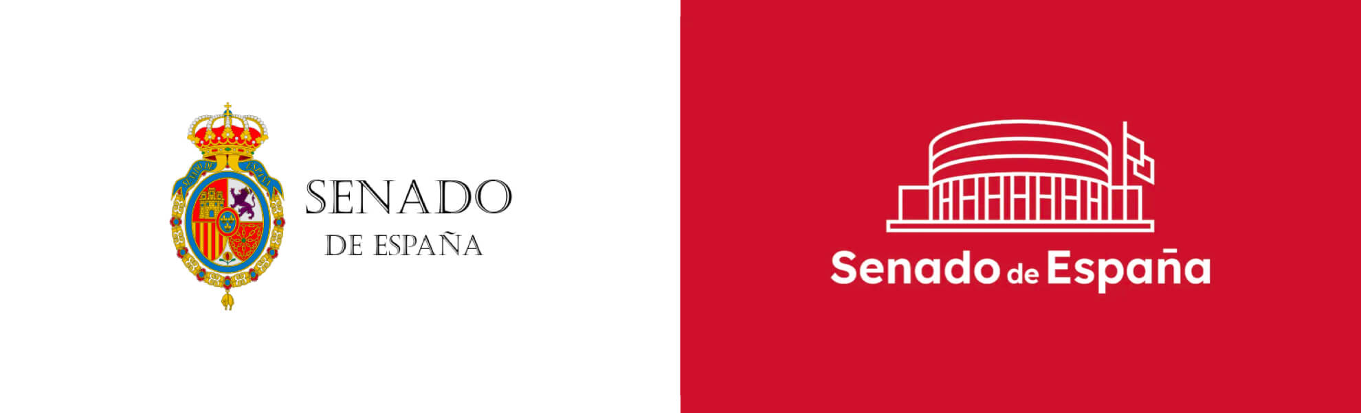 stare i nowe logo hiszpańskiego senatu