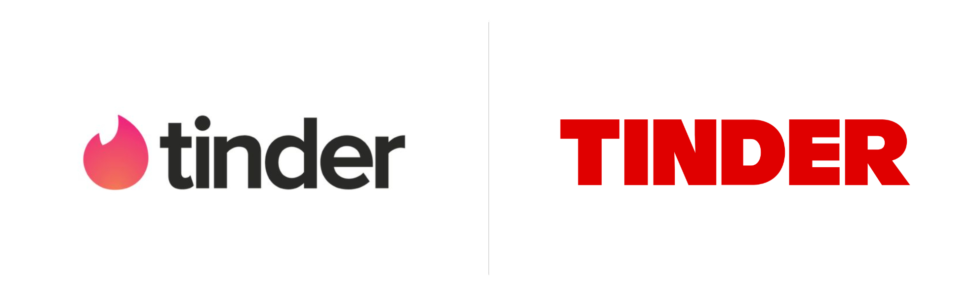 Stare i nowe logo Tindera